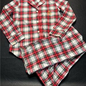 Lauren Ralph Lauren Plaid Flannel Pajama Set Size M Red Green Holiday
